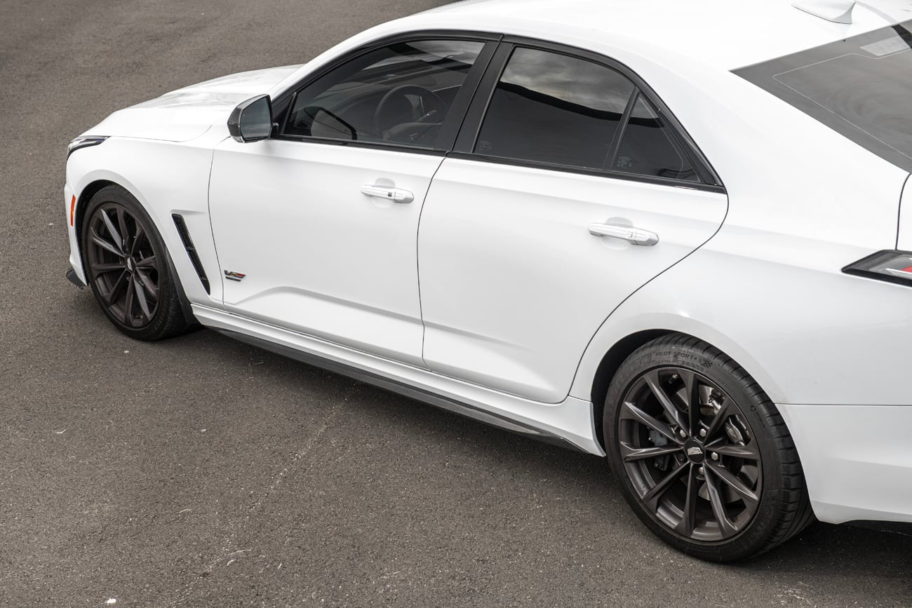 2020+ Cadillac CT4 / CT4-V / CT4-V Blackwing | Carbon Fiber Side Skirts Rocker Panels Ground Effects